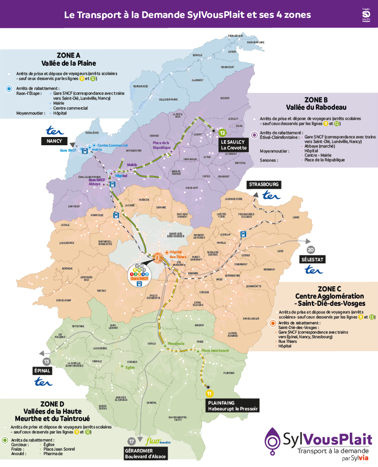 Plan réseau Transport à la demande