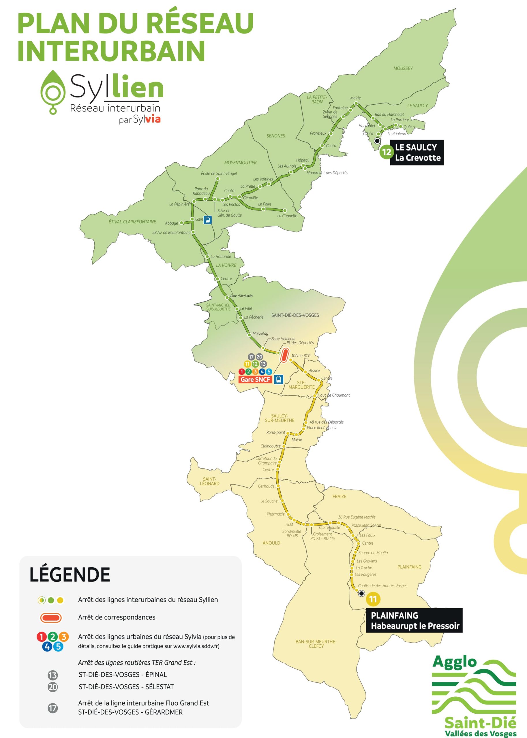 Plan réseau interurbain